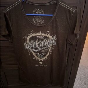 Hard Rock Cafe Women’s Brown T-Shirt